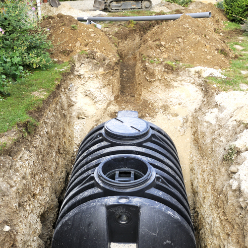 A septic tank installation